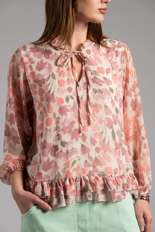 Blouse Floral Volan