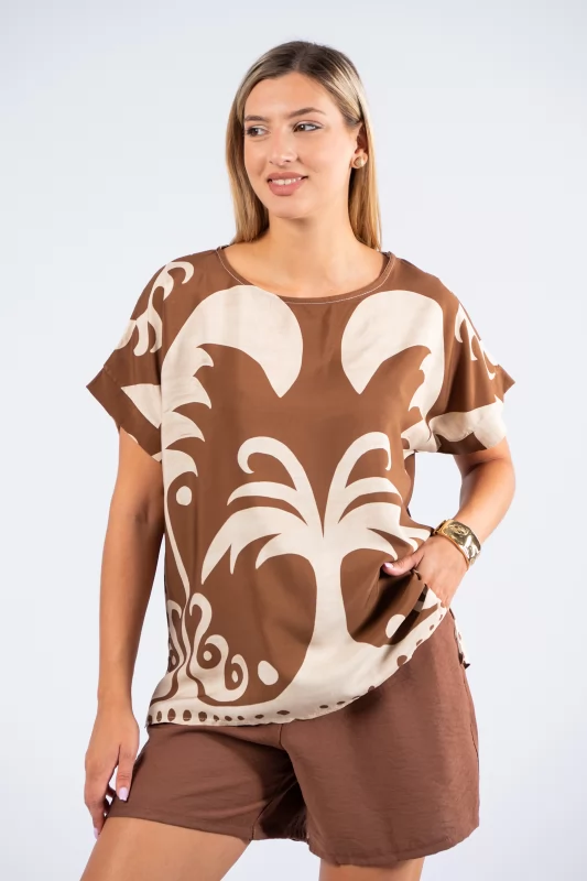 Blouse Phoenix Sand-Chocolate