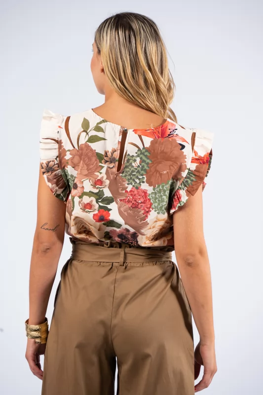 Blouse Garden Brown