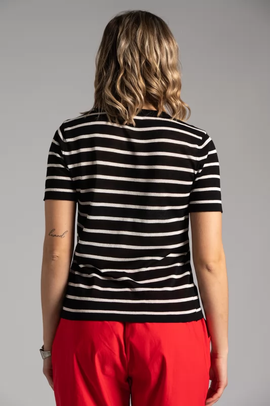 Blouse Short Sleeve Striped