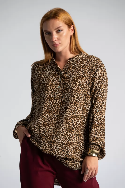 Blouse Buttons Animal Print