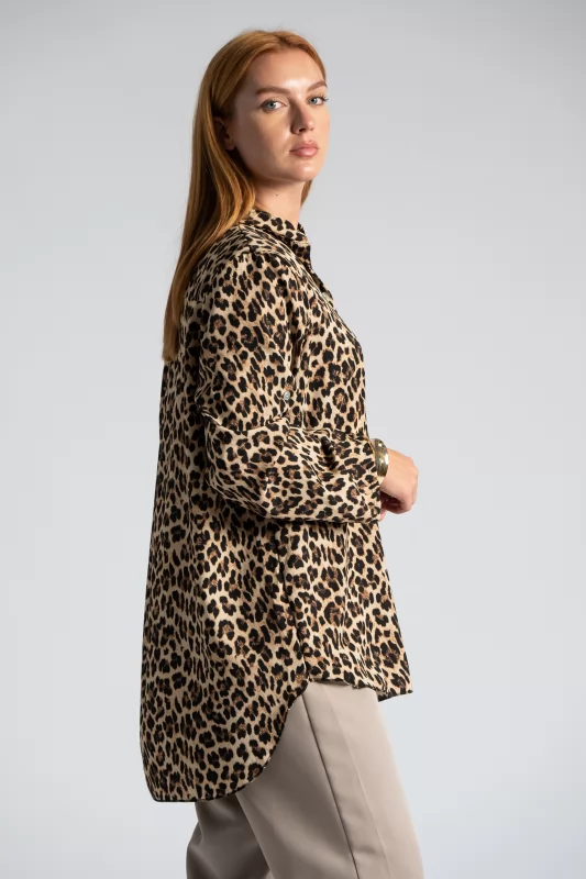 Blouse Buttons Animal Print