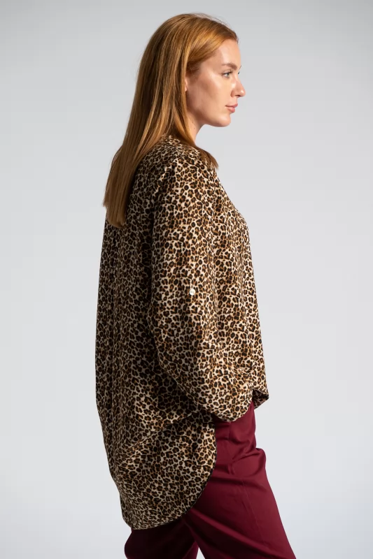 Blouse Buttons Animal Print