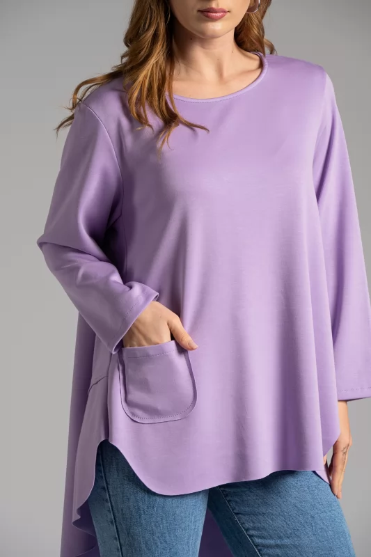 Blouse Solid Color Pocket