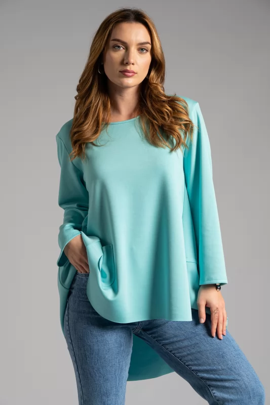 Blouse Solid Color Pocket