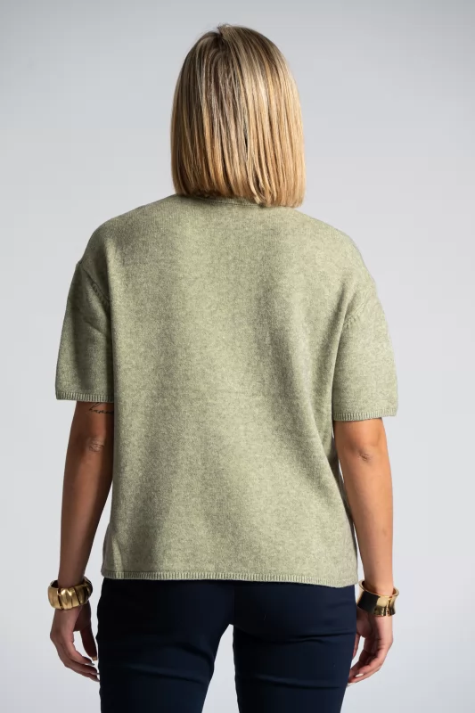 Blouse Short Sleeve Knitting