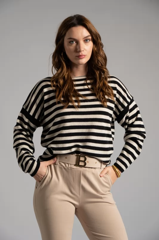 Blouse with Stripes