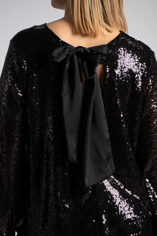 Blouse Sequins Bow