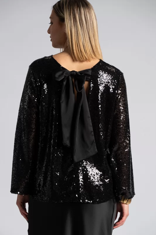 Blouse Sequins Bow