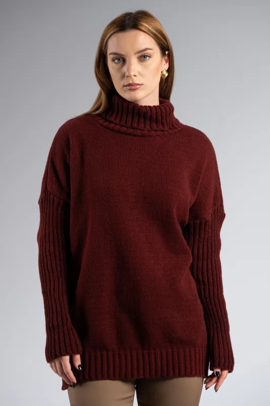 Blouse Knitted Turtleneck