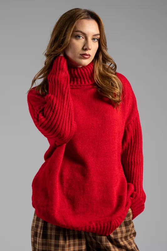 Blouse Knitted Turtleneck