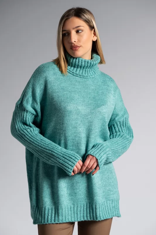 Blouse Knitted Turtleneck