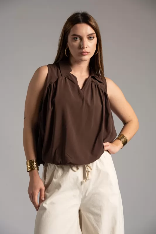 Blouse V Sleeveless