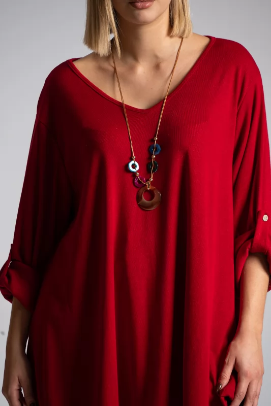 Blouse V Over Necklace