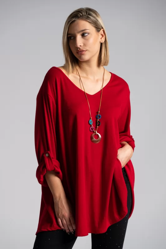 Blouse V Over Necklace