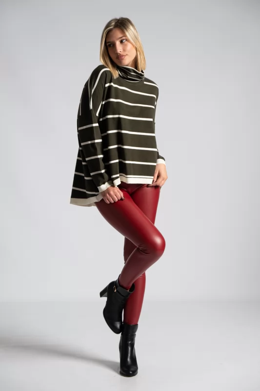 Blouse Turtleneck Stripes