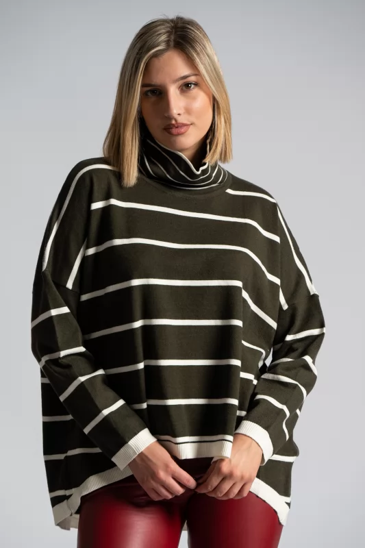 Blouse Turtleneck Stripes