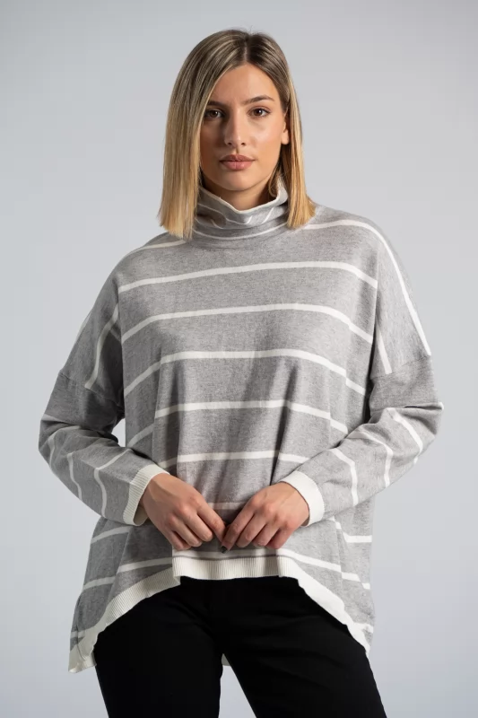 Blouse Turtleneck Stripes