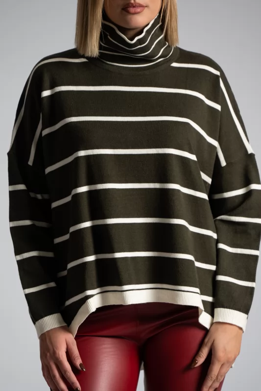 Blouse Turtleneck Stripes