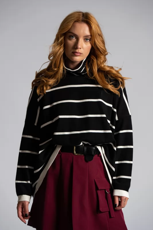 Blouse Turtleneck Stripes