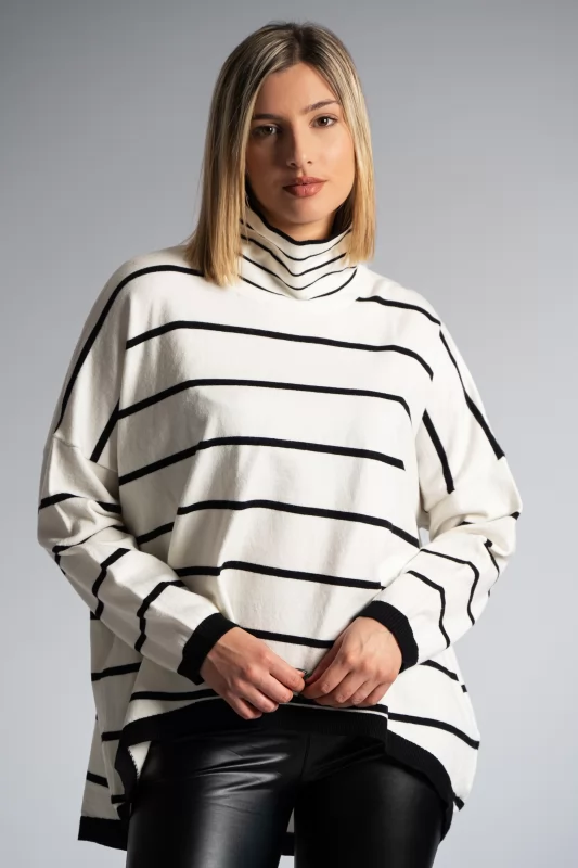 Blouse Turtleneck Stripes