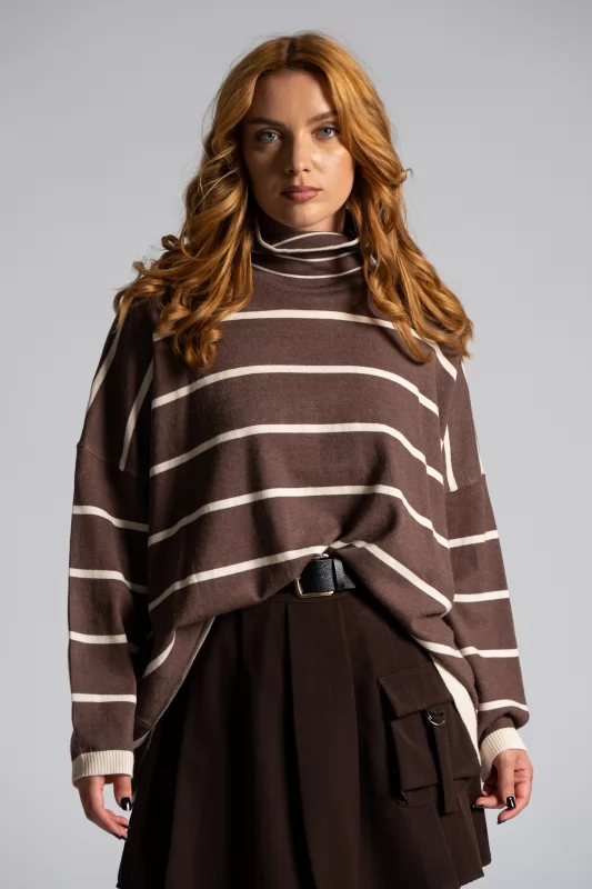 Blouse Turtleneck Stripes