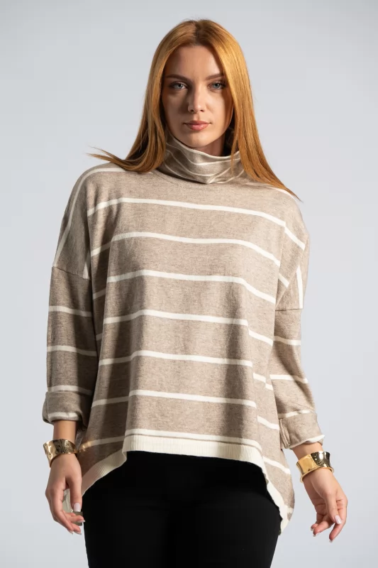 Blouse Turtleneck Stripes