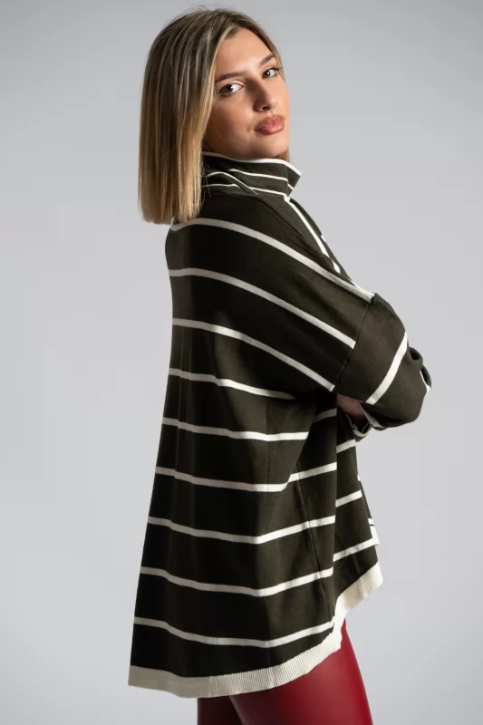 Blouse Turtleneck Stripes