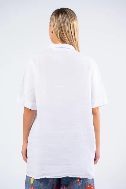 Blouse-Dress Lino White