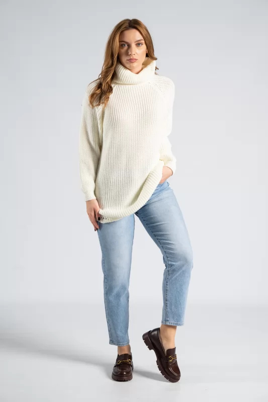 Knitted Blousedress Turtleneck 