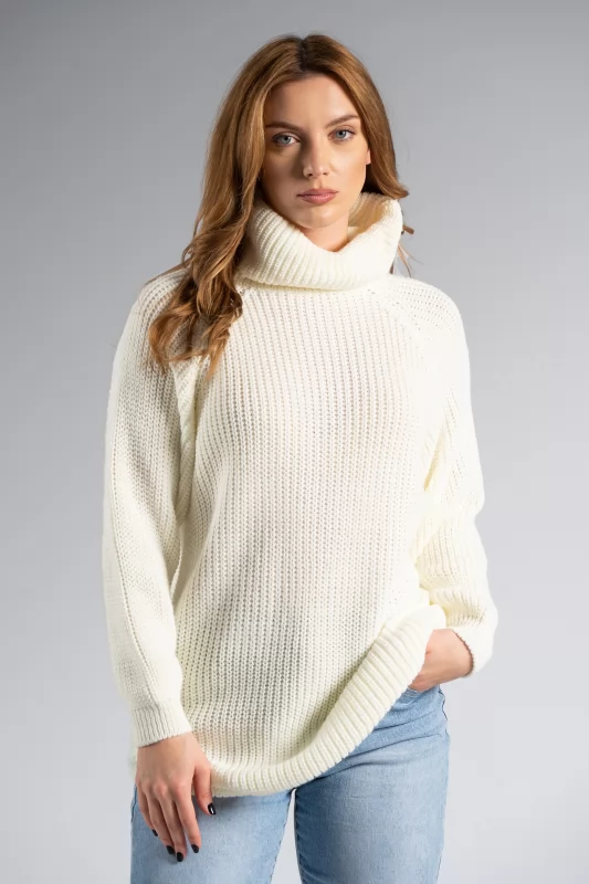 Knitted Blousedress Turtleneck 