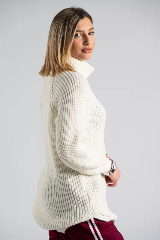 Knitted Blousedress Turtleneck 