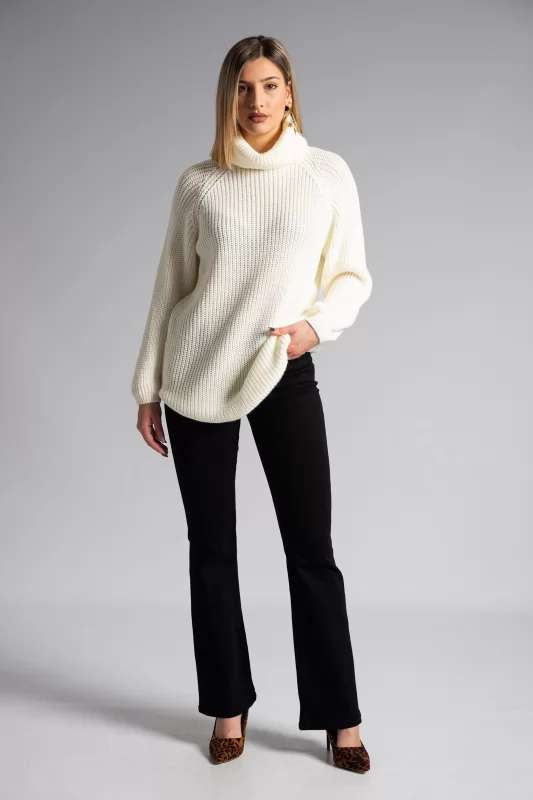 Knitted Blousedress Turtleneck 