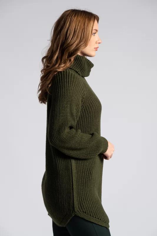 Knitted Blousedress Turtleneck 