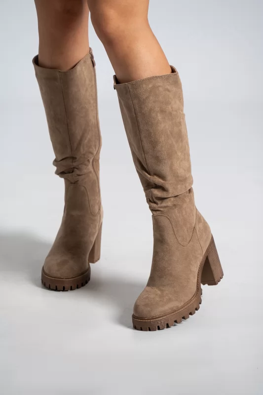 Boots Round Toe Suede