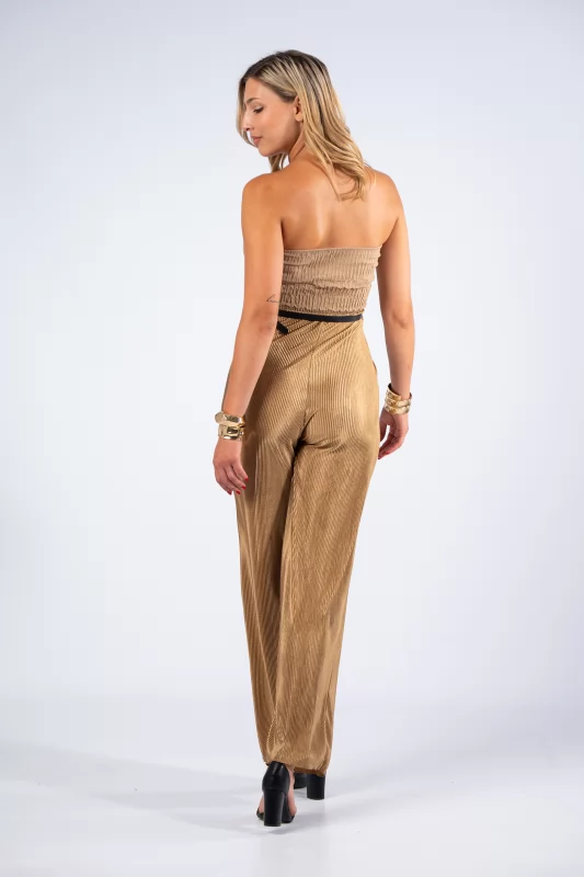 Jumpsuit Pleated Caramel