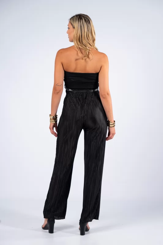 Pleated Jumpsuit Black