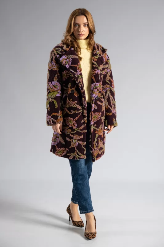 Coat Teddy Flowers