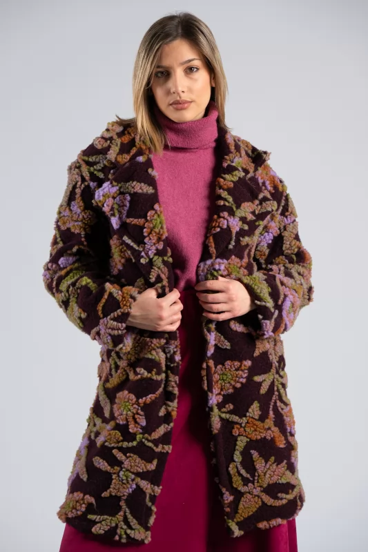 Coat Teddy Flowers