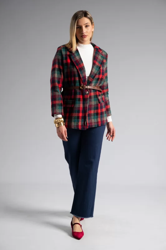 Cardigan Plaid Belt