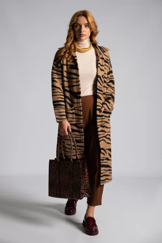 Coat-Cardigan Maxi Zebra