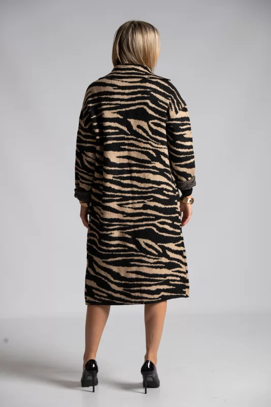 Coat-Cardigan Maxi Zebra