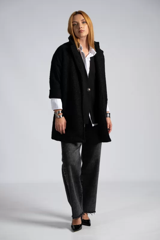 Coat Cardigan Lapel Fluffy