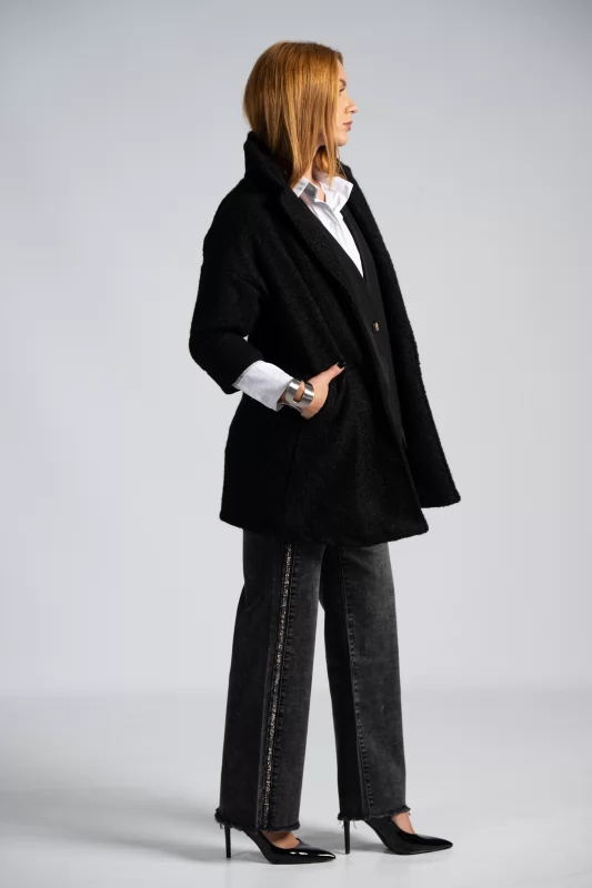 Coat Cardigan Lapel Fluffy