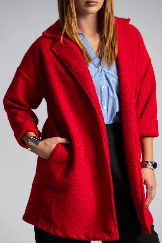 Coat Cardigan Lapel Fluffy