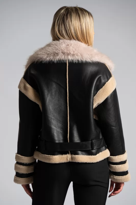 Jacket Leatherette-Fur