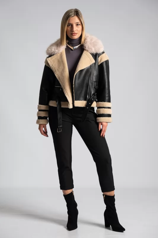 Jacket Leatherette-Fur