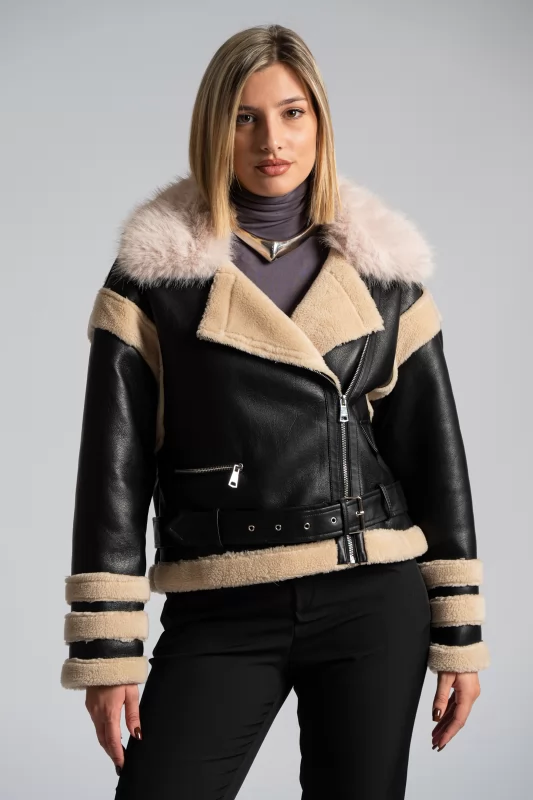 Jacket Leatherette-Fur