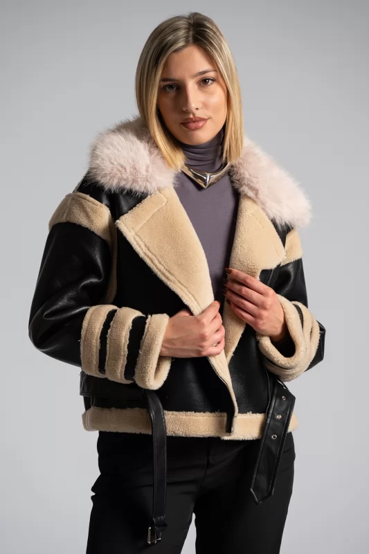 Jacket Leatherette-Fur