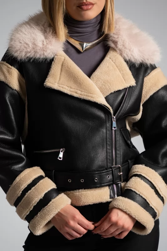 Jacket Leatherette-Fur